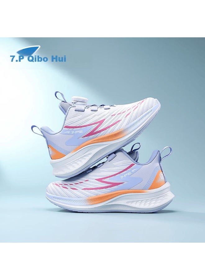 7-pe Boys' Sports Shoes Spring Autumn New Waterproof Leather Youth Training Cushioned Running Shoes Carbon Plate Running Shoes - Image 2