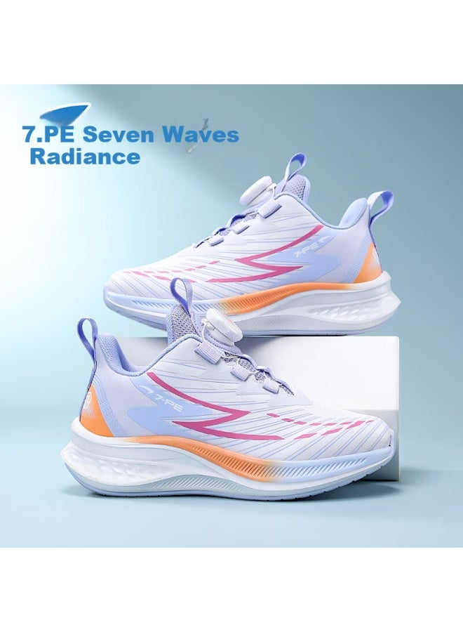7-pe Boys' Sports Shoes Spring Autumn New Waterproof Leather Youth Training Cushioned Running Shoes Carbon Plate Running Shoes - Image 1