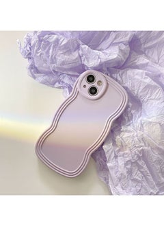 Ins Niche Wind Wave Edge IPhone16/15Pro Max Apple 14/13 Mobile Phone Case Soft Case-Color:KD Oil Injection Wavy Edge Purple-Applicable Model:16 (without Packaging)