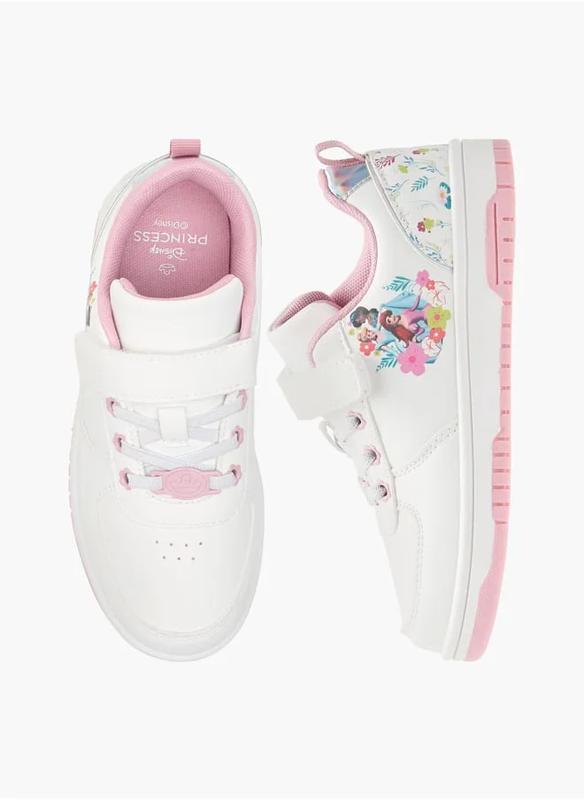 ديزني Girls Sneaker With Single Velcro  And Elastic Lace