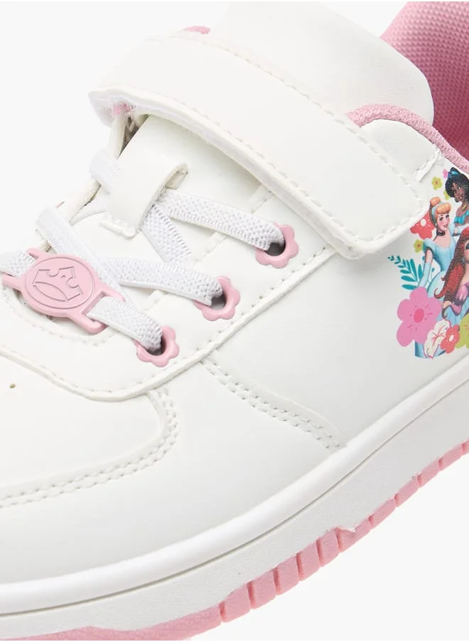 Disney Girls Sneaker With Single Velcro  And Elastic Lace