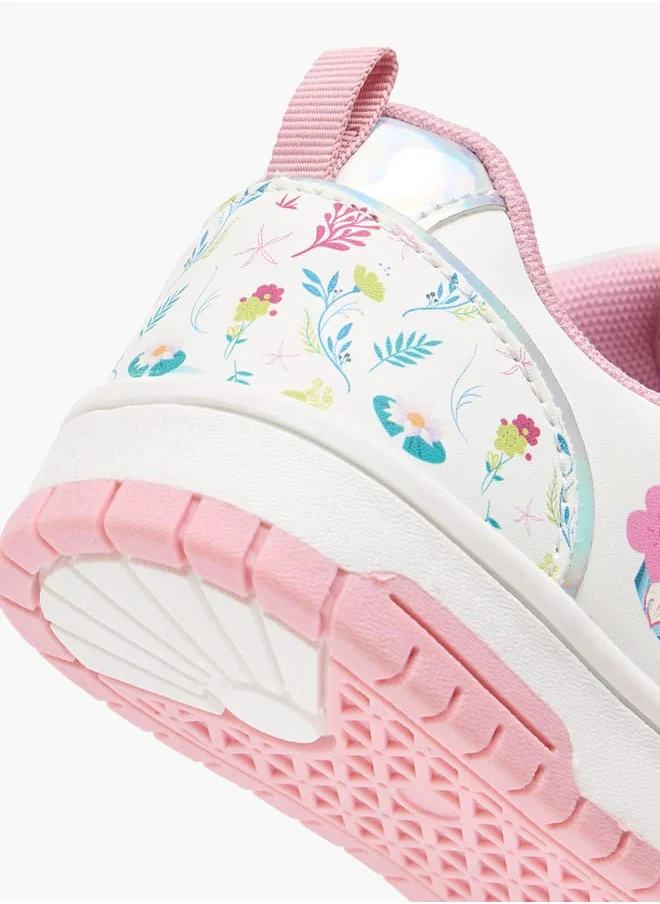 Disney Girls Sneaker With Single Velcro  And Elastic Lace