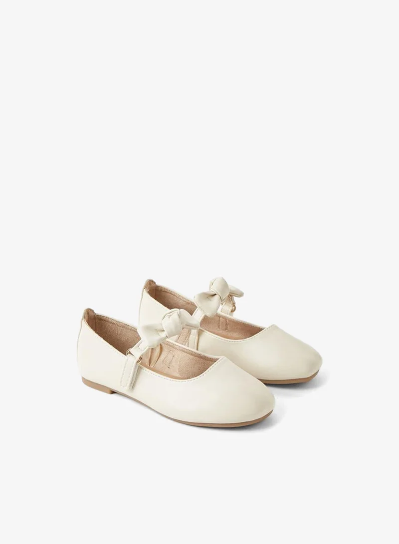 JUNIORS Girls Hook & Loop Ballerina Shoes