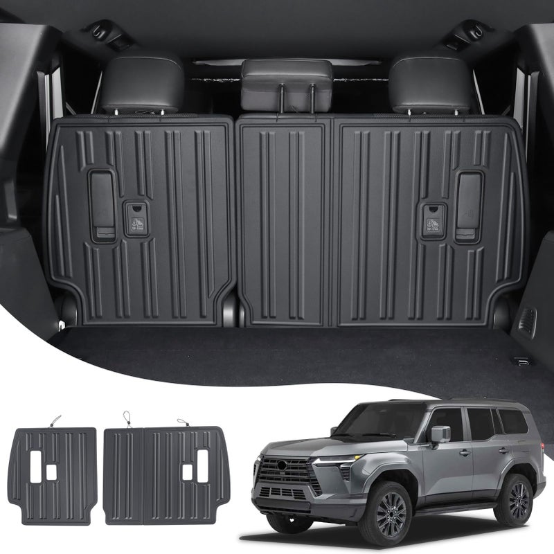 LaIIker 2 PCs Seat Back Protective Pad for for 2024 2025 2026-Present Lexus GX550 GX 550h Rear Chair Anti-Kick Scratch Panel Interior Modification Lexus gx 550 Accessories (5/7 Seats) - Image 5