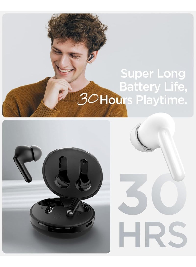 Spigen True Wireless In Ear Earbuds SA-TW S10 Active Noise Cancellation 28dB, Bluetooth 5.3 Headphones, 30H Playtime, EQ Customizing App, 4 Mics, Transparency, Gaming Mode, 10mm Driver, IPX5 - WHIT - Image 5