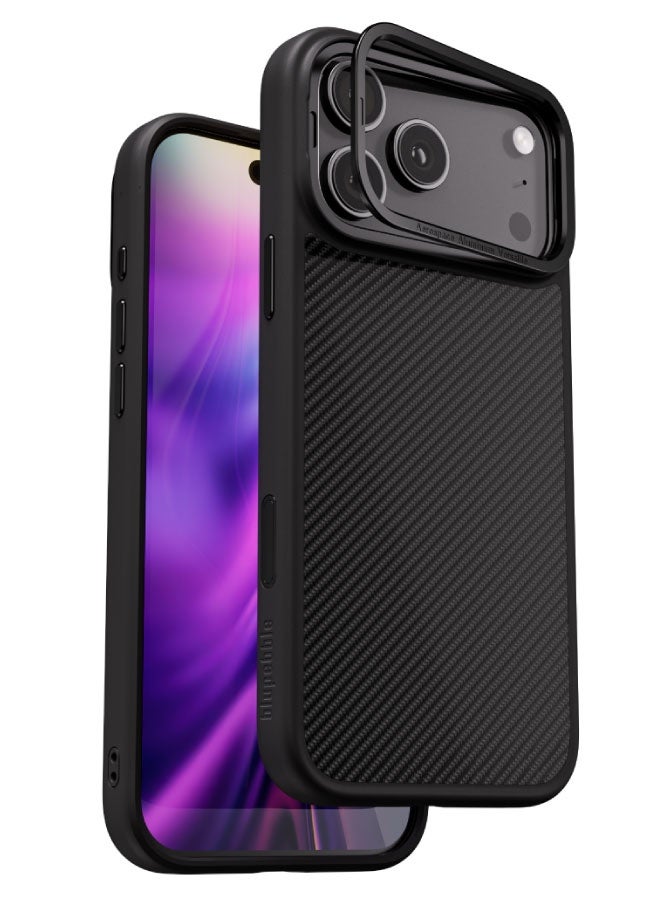 blupebble Carbon Arma MagSafe Case for iPhone 17 Pro / iPhone 17 Pro Max – Slim Protective Cover, Shockproof, Wireless Charging Compatible - Image 1