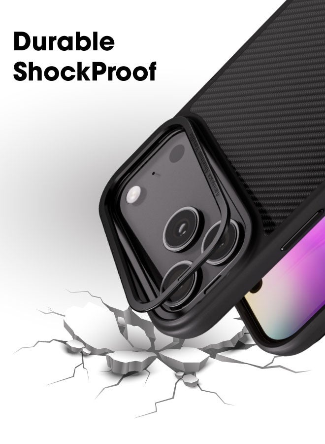 blupebble Carbon Arma MagSafe Case for iPhone 17 Pro / iPhone 17 Pro Max – Slim Protective Cover, Shockproof, Wireless Charging Compatible - Image 2