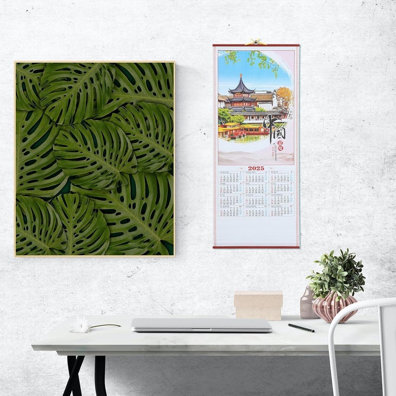 2025 Snake Year Small Hanging Wall Calendar Monthly Planner Sturdy Daily Office Accessories Chinese Style Wall Scroll Calendar - Image 5