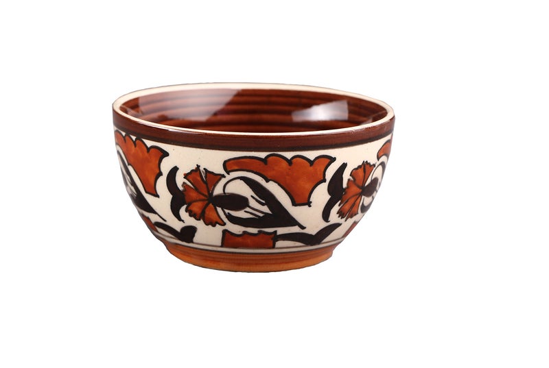 Caffeine Ceramic Handmade Flower Print Katori Bowl (Set of 4) - Image 3
