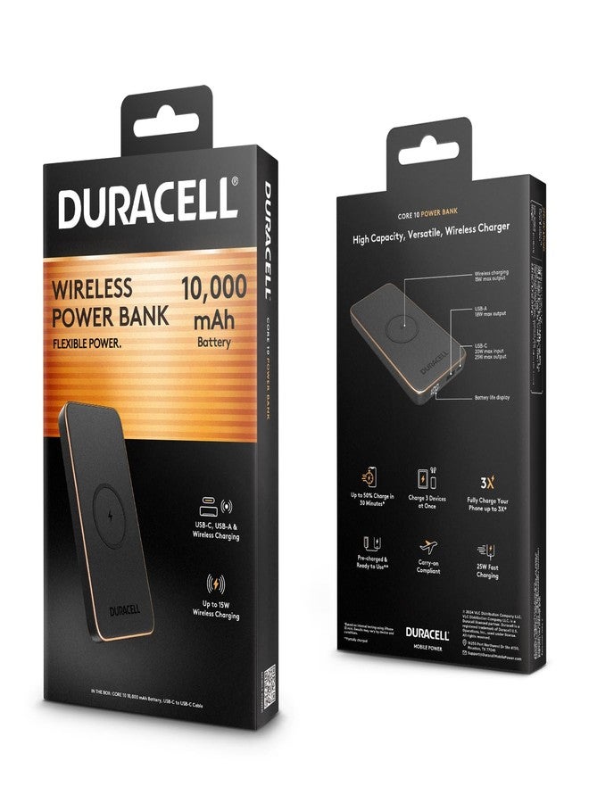 Duracell بنك طاقة محمول دوراسيل | متوافق مع آيفون، آيباد، سامسونج، أندرويد، والمزيد | متوافق مع قواعد TSA | يشحن الأجهزة حتى 3 مرات (10,000mAh لاسلكي + USB-C + USB-A) - Image 5
