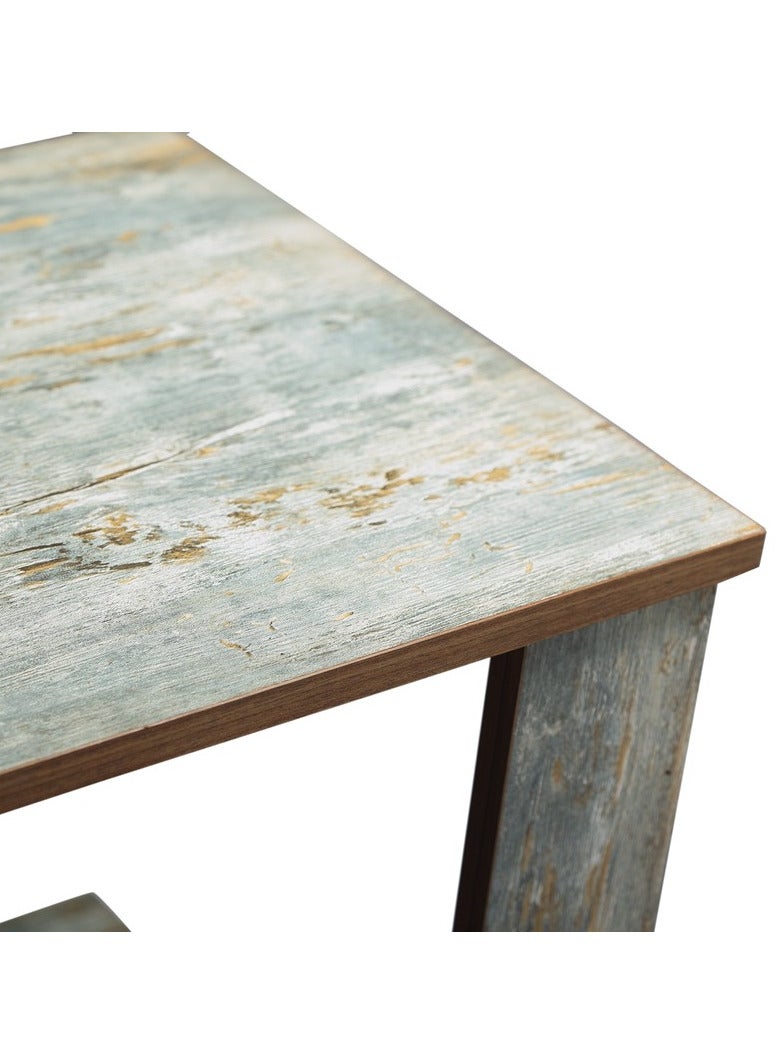 Generic square wood side table 40x40x43 2 Legs Moga - Image 2