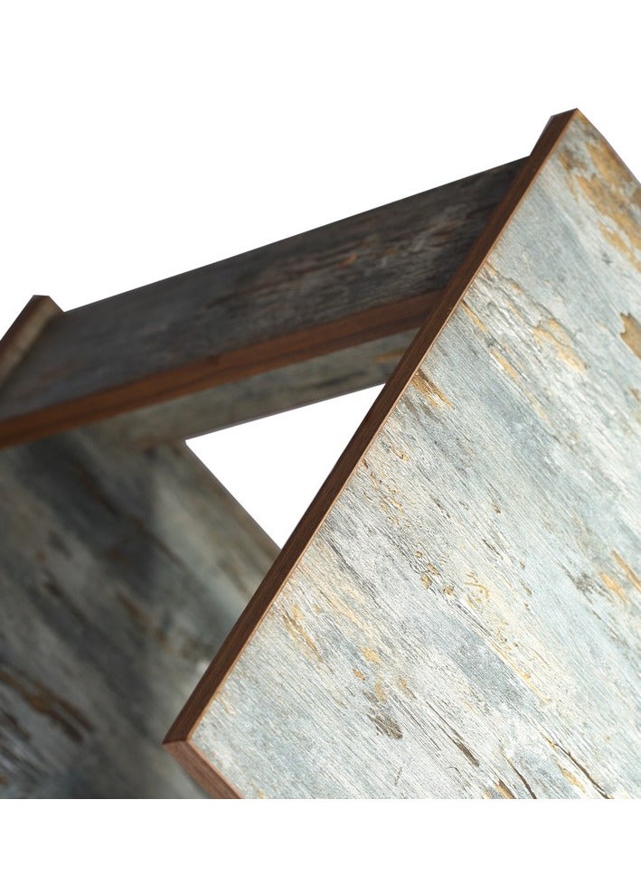 Generic square wood side table 40x40x43 2 Legs Moga - Image 3