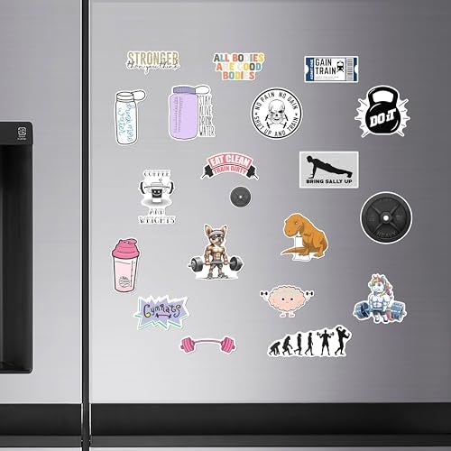 WallDesign Workout Wonders Fridge Magnets - Energizing Fitness Designs, Durable Magnets, Perfect for Gym, Fridge, Whiteboard and Metal Almirah (Set of 20) - Image 2