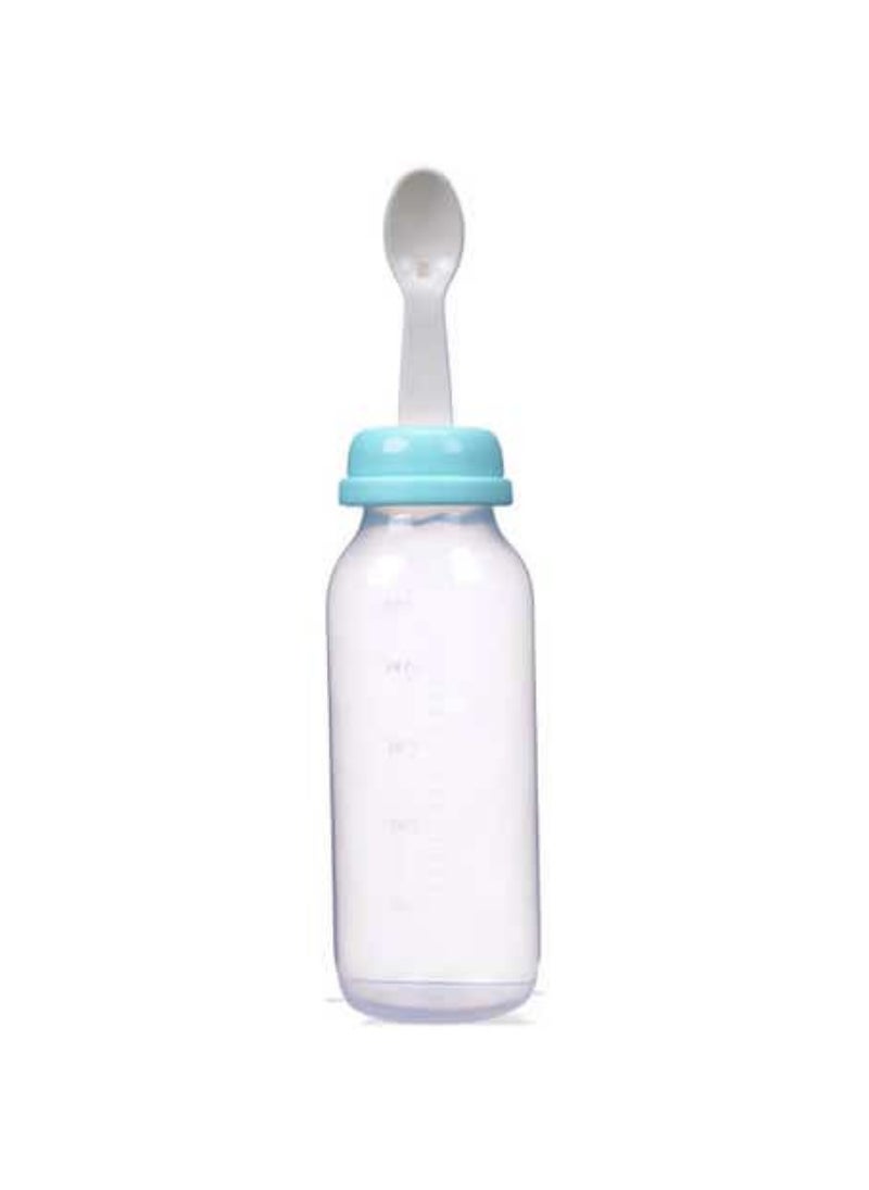 Luqu Food Feeder With Spoon 240Ml Blue