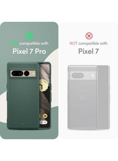 CYRILL CYRILL Spigen Stone Compatible for Google Pixel 7 Pro Case 5G (2022), Flexible Protective TPU with Smooth Matte Finish and Full Body Protection - Kale  - Image 2