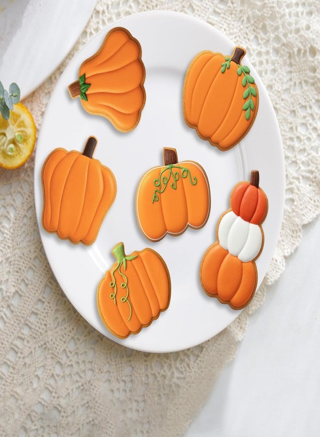 FUSOTO 6PCS Pumpkin Cookie Cutters, 3 Inches Fall Pumpkin Shaped Stainless Steel Cutter - Holiday Halloween Thanksgiving Cookie Cutters Shapes for Halloween Baking Biscuit Molds - Image 4