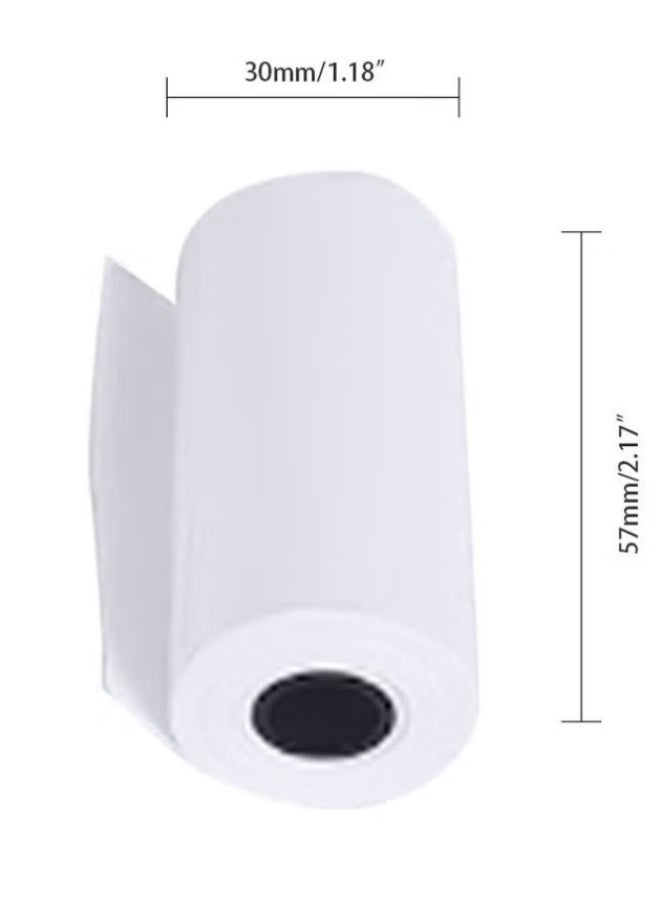 Pack of 5 white thermal paper rolls 57*30 - Image 4