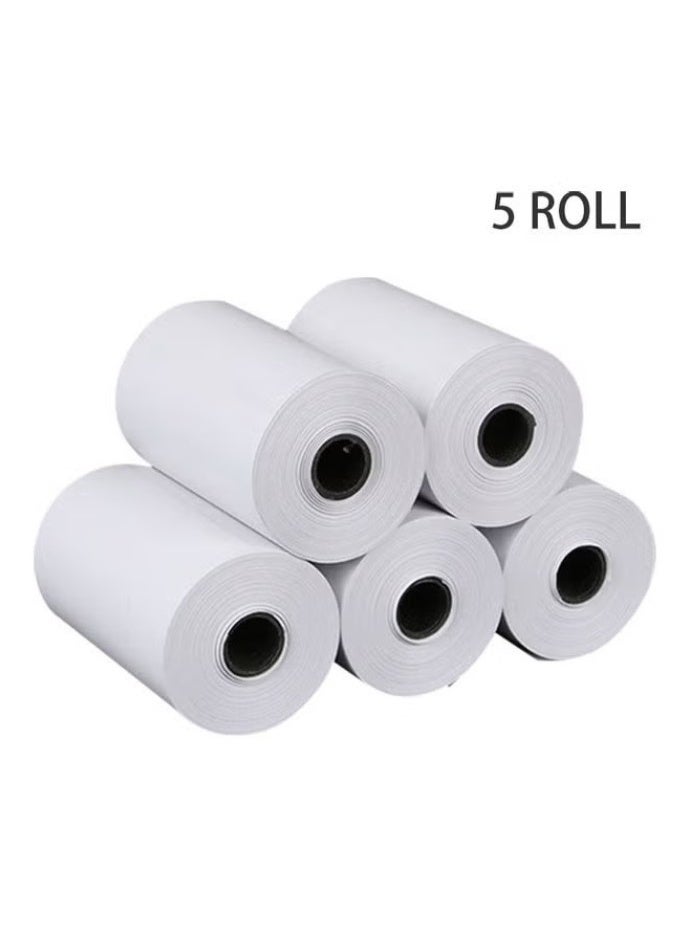 Pack of 5 white thermal paper rolls 57*30 - Image 5