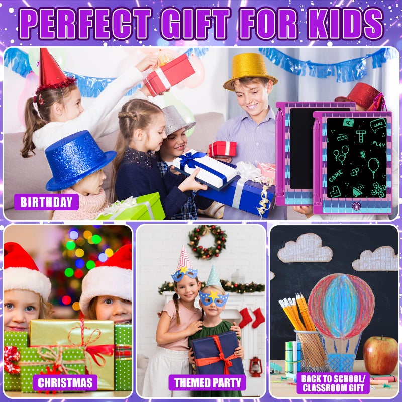 Nezyo 12 Pack Video Game Kids Party Favors, LCD Writing Tablet for Kids, 4.6'' Gaming Mini Board Drawing Tablet, Video Game Themed Birthday Party Supplies Favors Goodie Bag Stuffer Gifts - Image 5