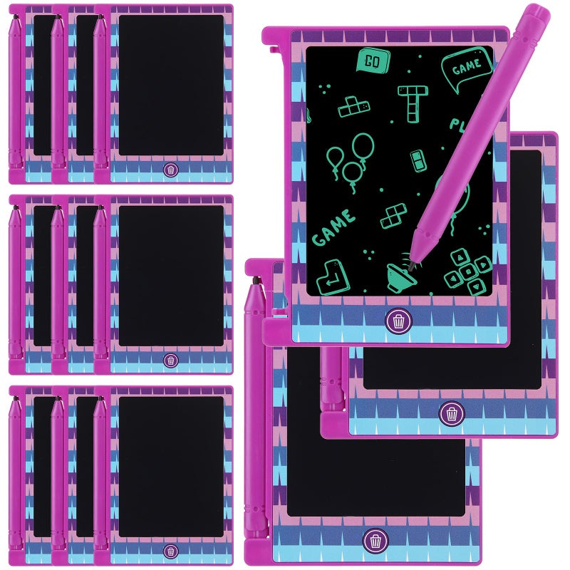 Nezyo 12 Pack Video Game Kids Party Favors, LCD Writing Tablet for Kids, 4.6'' Gaming Mini Board Drawing Tablet, Video Game Themed Birthday Party Supplies Favors Goodie Bag Stuffer Gifts - Image 1