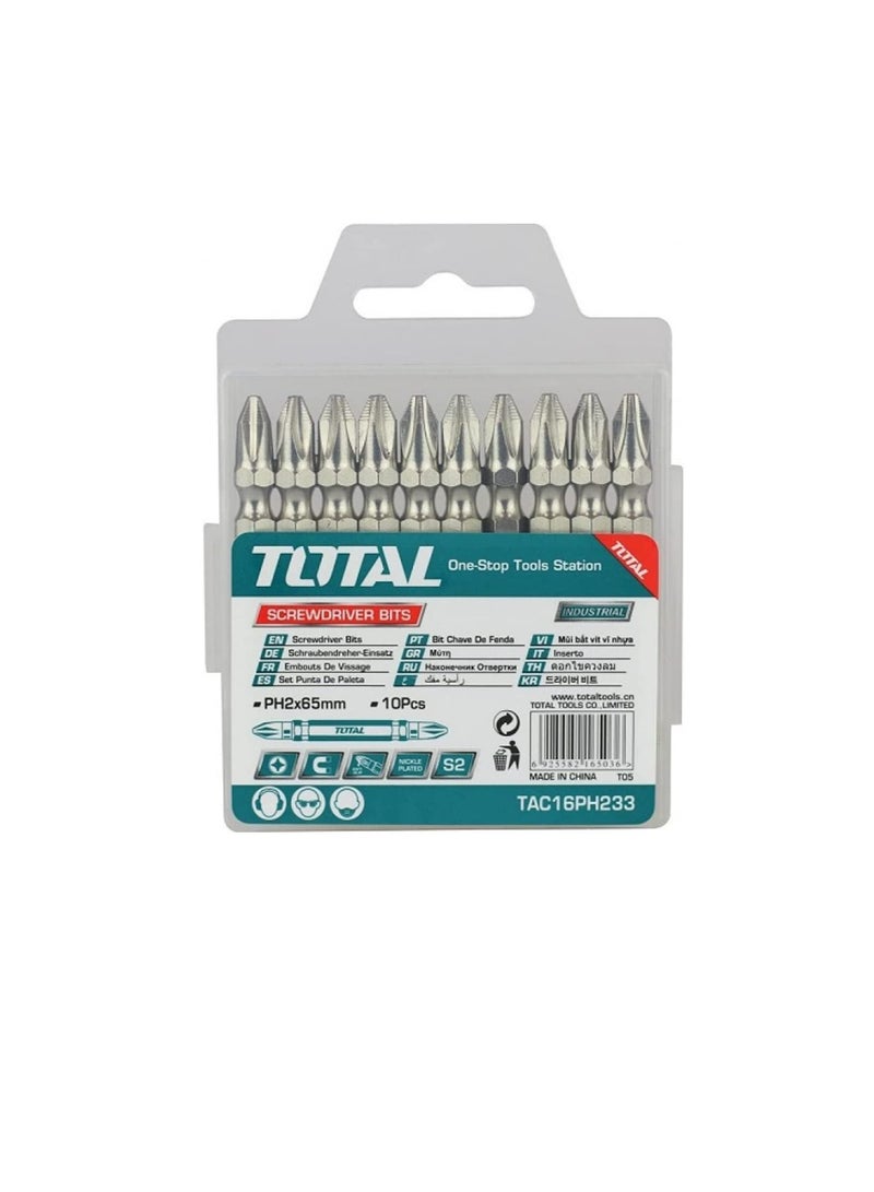 TOTAL Screwdriver Bits Double Set 10pcs TAC16PH233 - Image 3