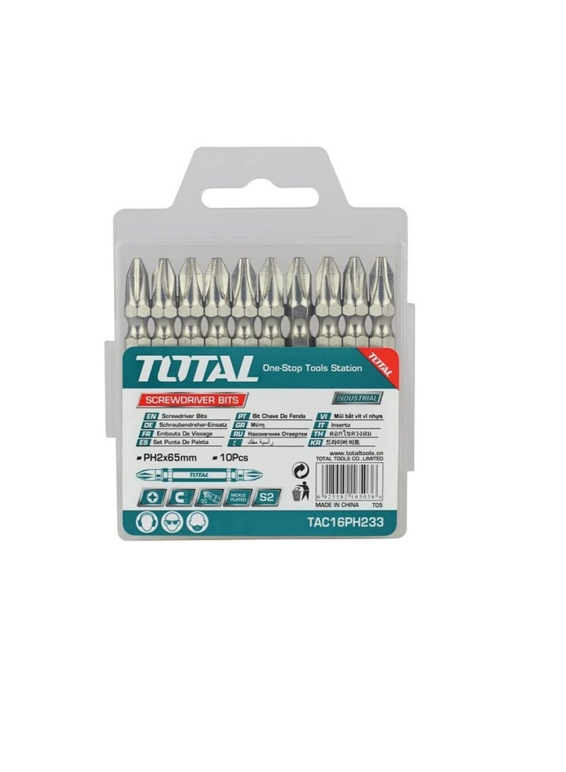 TOTAL Screwdriver Bits Double Set 10pcs TAC16PH233 - Image 2