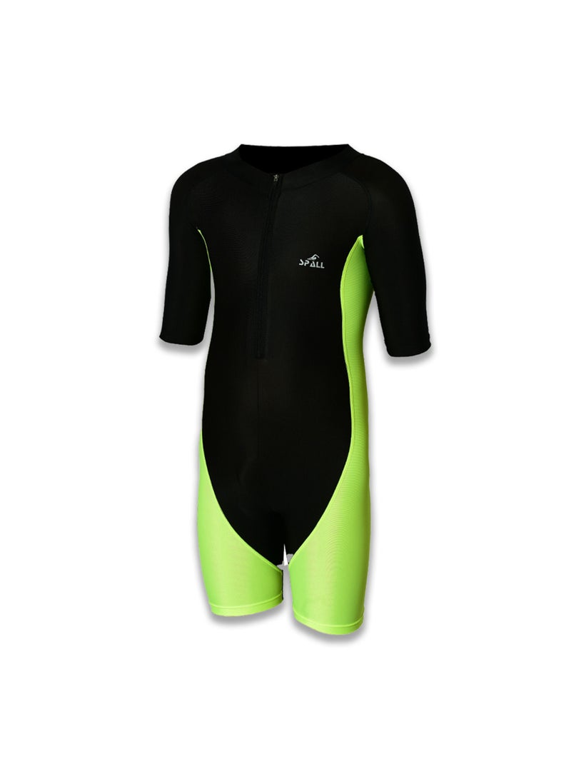 Spall Swimming Short Sleeve  Front Zipper Warm Shorty Diving Suit Sun Protection Suitable for Wakeboarding Diving Snorkeling Sailing - Image 2