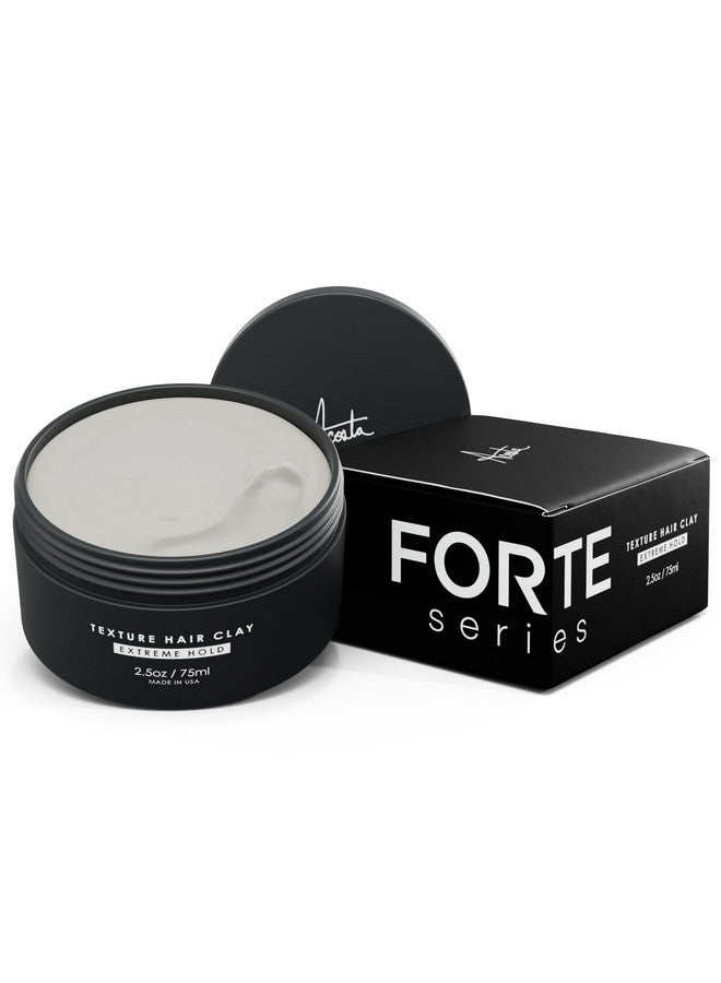 Alex Costa Hair Clay for Men by Forte Series Extreme Hold Men's with Natural Ingredients to Add Texture, Volume and Definition to Thick/Coarse Hair Premium Men's Hair Styling Products - Image 1