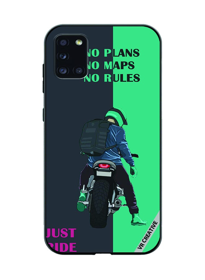 VR CREATIVE Protective Case Cover For Samsung Galaxy A31 Just Ride Design Multicolour - Image 1