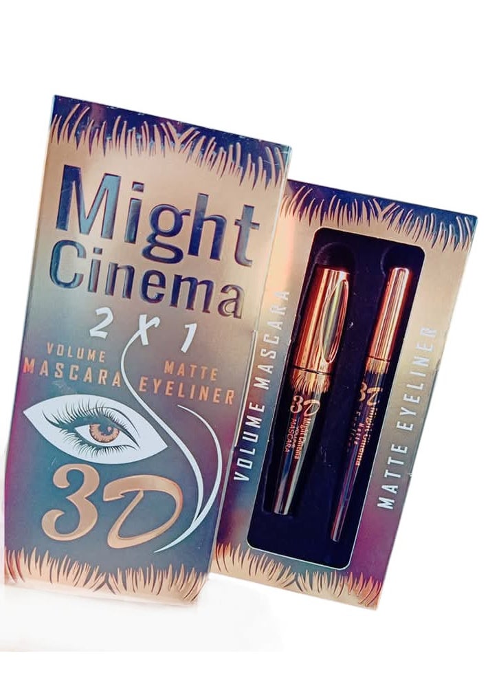 Might Cinema Might Cinema Mascara Collection to thicken eyelashes and a 3D eyeliner pencil from  - Image 1
