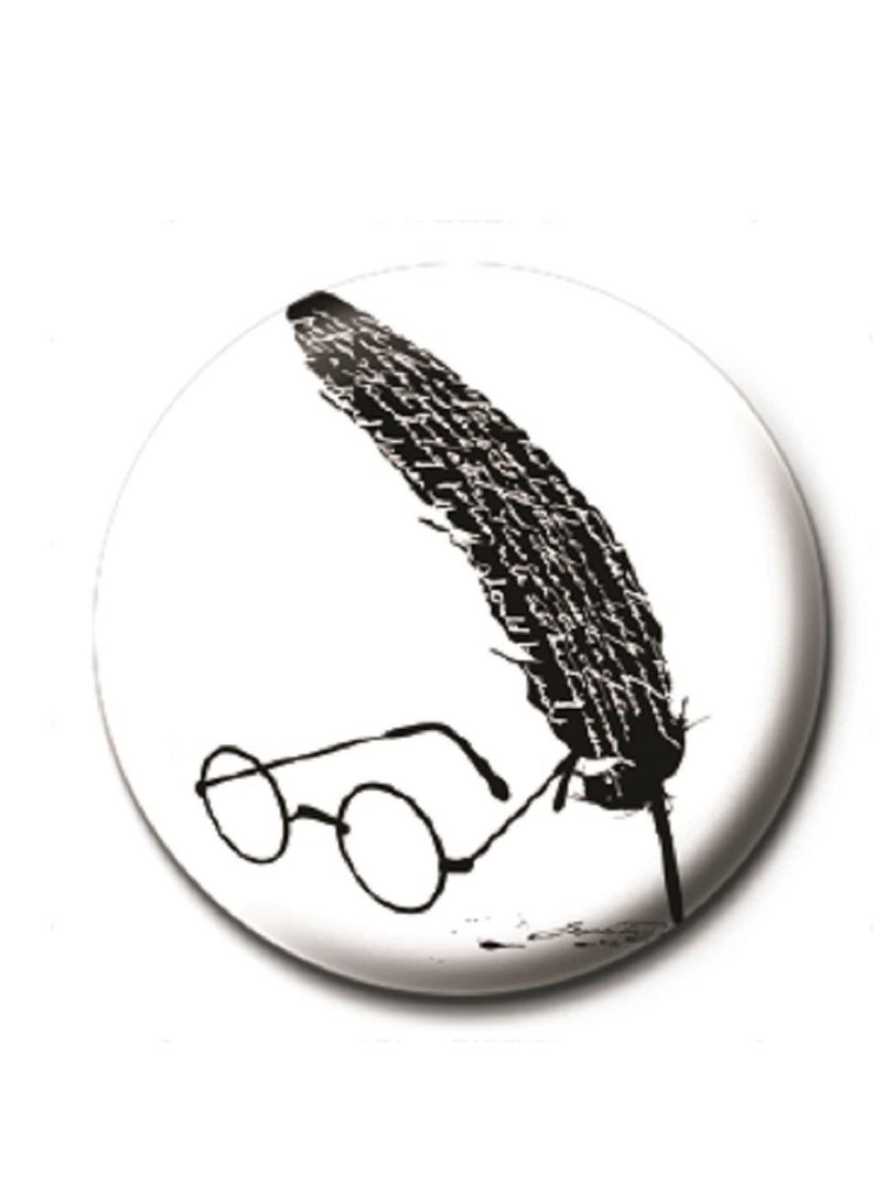 Warner Bros Harry Potter - Glasses & Feather (Button Badge)