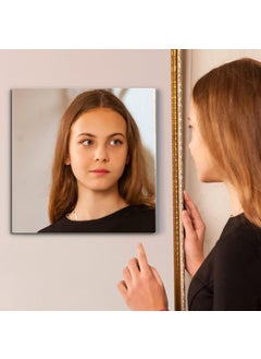 Paghadi Paghadi Squre Shape Adhesive Wall Mirrors Sticker for Wall on Tiles Bathroom Bedroom Living Home Shower Gym Thick Square 30 X 30 Cm 1 Pcs  - Image 1