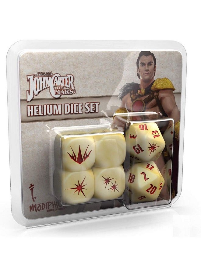 Modiphius Entertainment John Carter Of Mars: Helium Dice Set (Set Of 6 Custom Dice) - Image 1