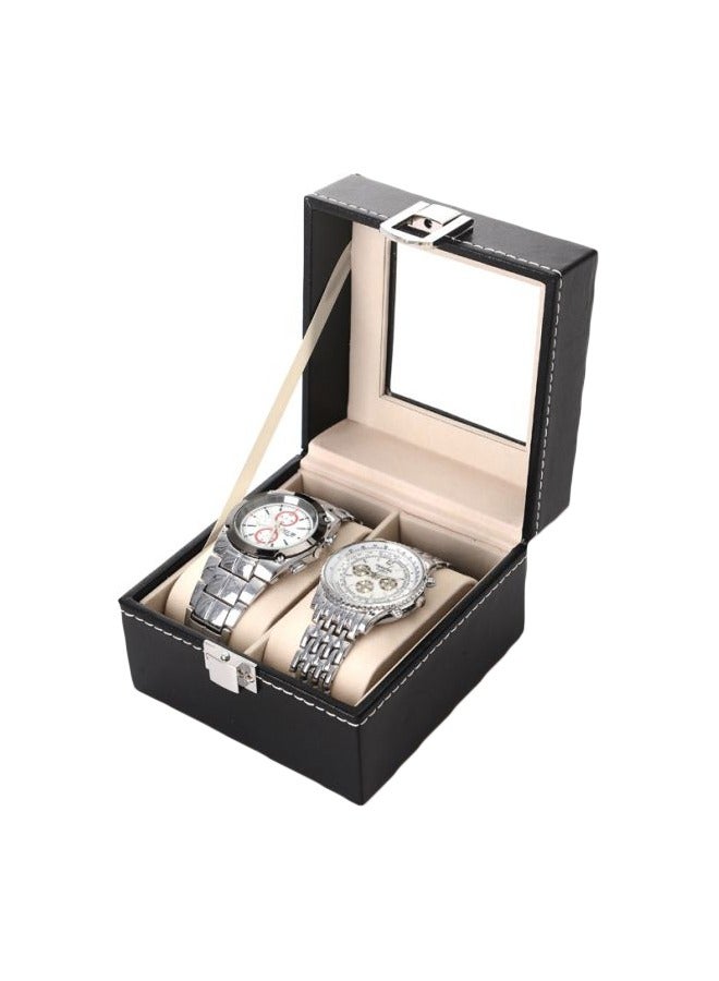 Watch Travel Case Storage Organizer for 2 Watches | Watch Case for Men and Women | Tough Portable Protection / Fits All Wristwatches - Image 1