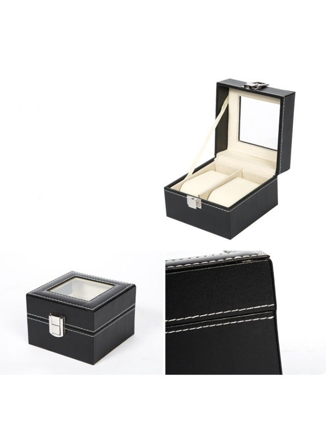 Watch Travel Case Storage Organizer for 2 Watches | Watch Case for Men and Women | Tough Portable Protection / Fits All Wristwatches - Image 4