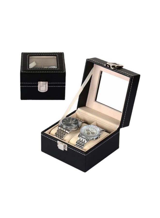 Watch Travel Case Storage Organizer for 2 Watches | Watch Case for Men and Women | Tough Portable Protection / Fits All Wristwatches - Image 3