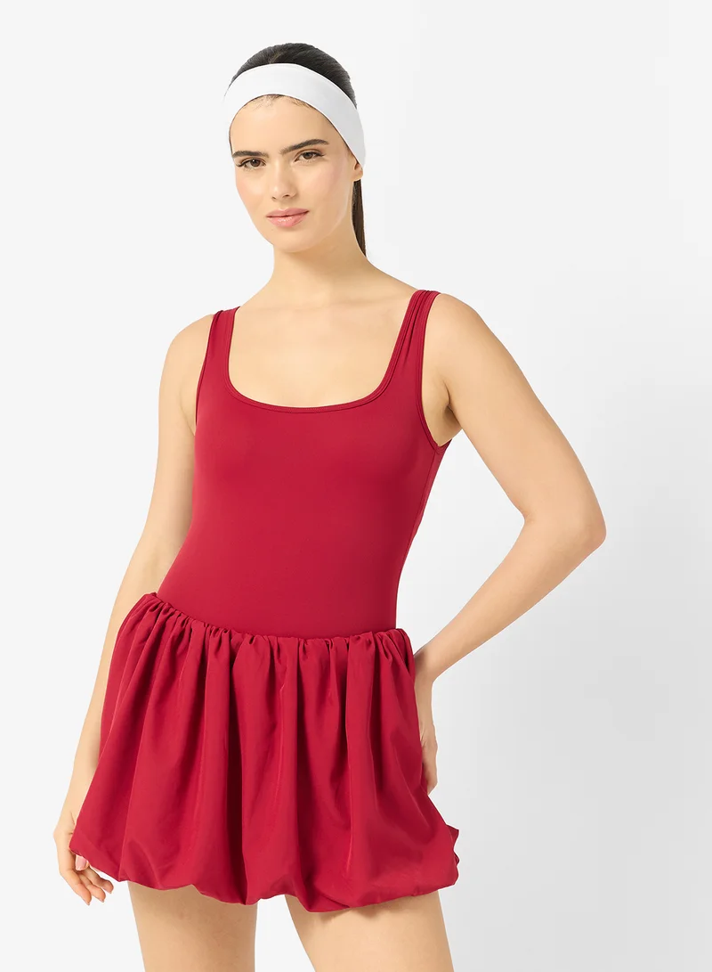Square Neck Tennis Dress