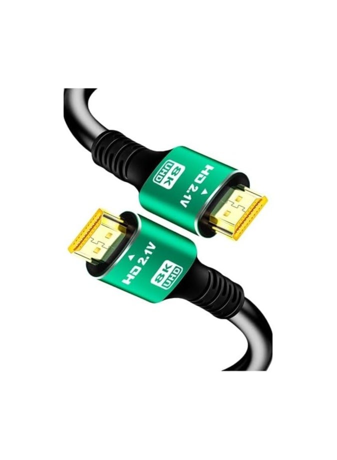 كابل HDMI 2.1 بدقة 8K بطول 3 أمتار (48 جيجابت في الثانية) - سرعة فائقة 8K بتردد 60 هرتز، 4K بتردد 240 هرتز/144 هرتز/120 هرتز - يدعم eARC وDolby Vision وHDR10+ وHDCP 2.3 - متوافق مع PS5 وXbox Series X وMacBook Pro وBlu-Ray وSamsung TV وLG OLED - Image 1