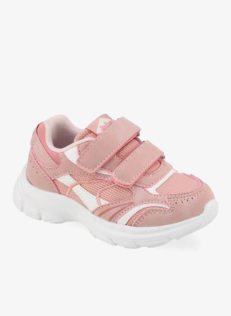 Lee Cooper Girls Panelled Hook & Loop Ankle School Sneakers