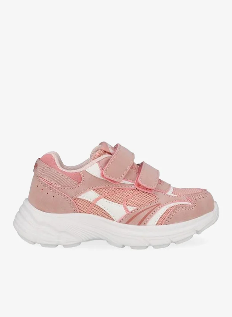لي كوبر Girls Panelled Hook & Loop Ankle School Sneakers