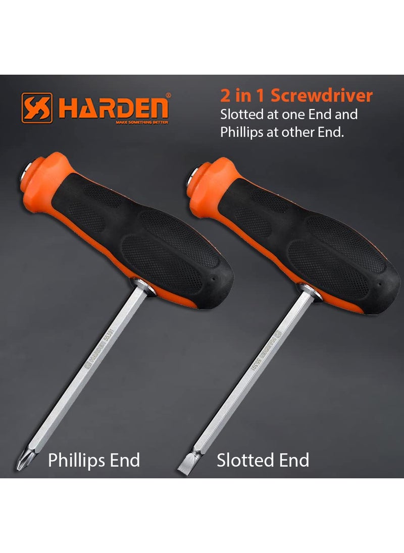Harden Harden Professional 2 in 1 Screwdriver (Slotted and Phillips), Multi-Purpose Screwdriver Head & Muiti-Purpose TPR Handle - 550391  - Image 4
