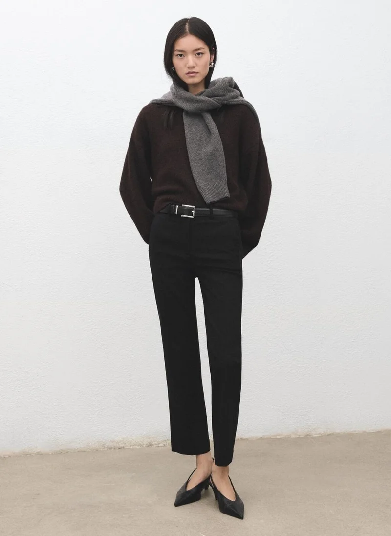 MANGO  Straight-cut crop trousers for Women | Best Price UAE