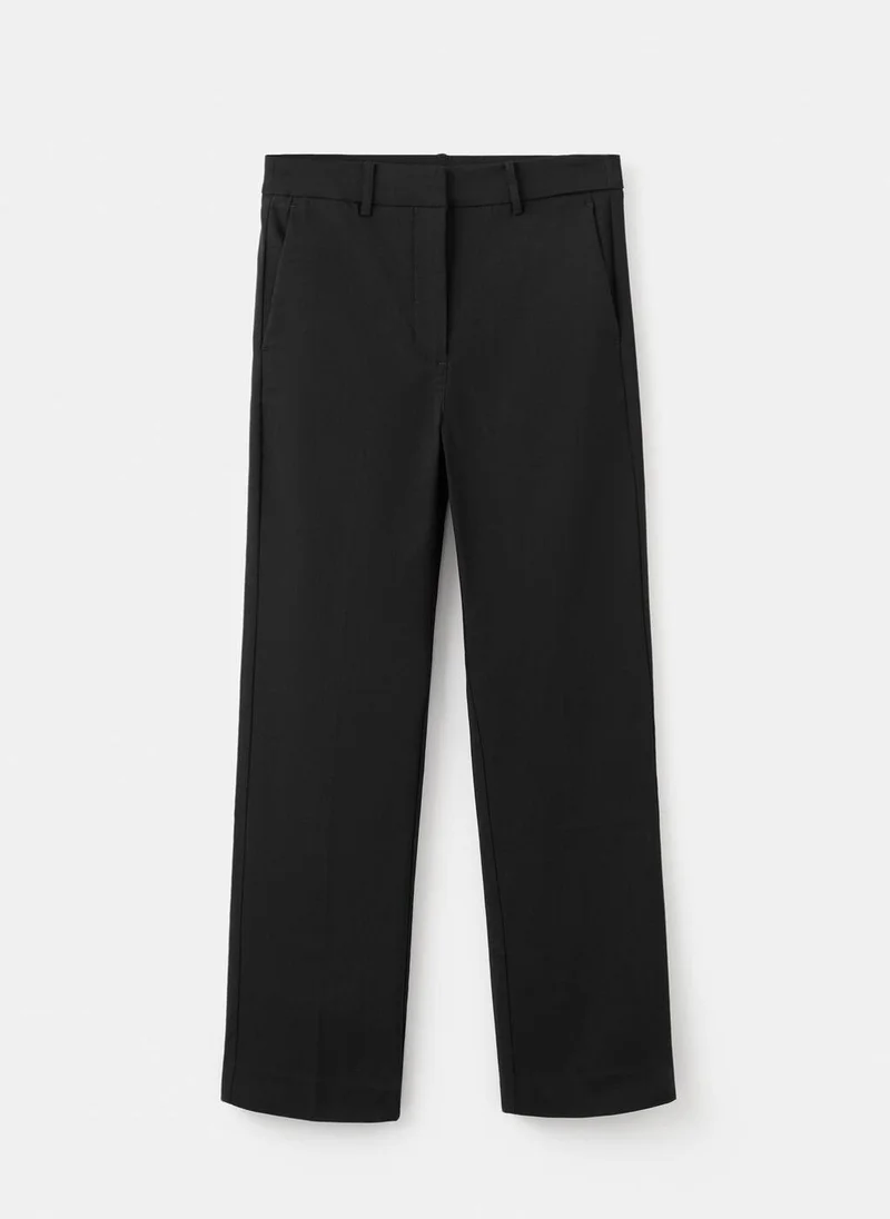 MANGO  Straight-cut crop trousers for Women | Best Price UAE