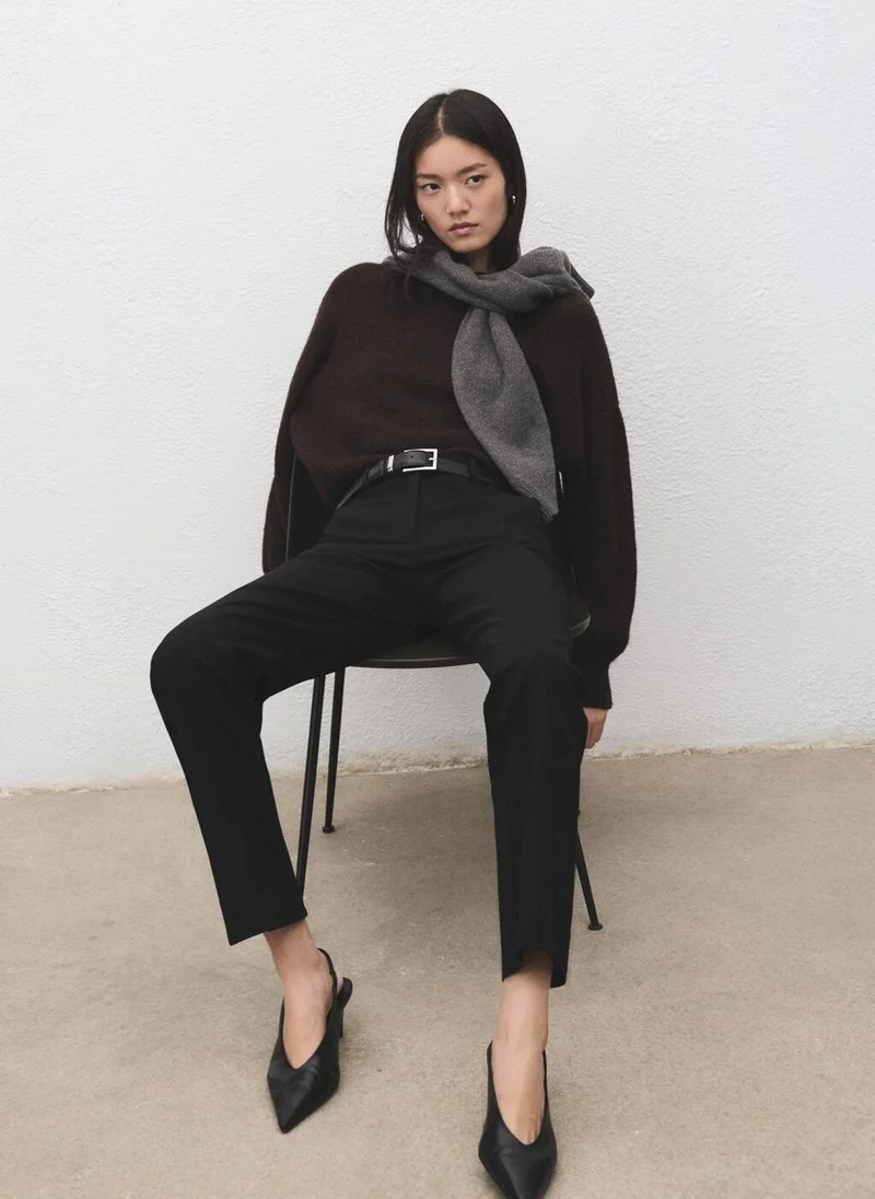 MANGO  Straight-cut crop trousers for Women | Best Price UAE