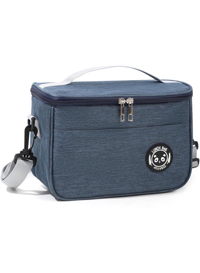 Insulated Lunch Bag for Men & Women – Leakproof Thermal Lunch Box with Adjustable Shoulder Strap, Double Zipper, Portable Oxford Cloth Food Storage Bag, Keeps Food Hot & Cold for Work, School & Travel - Image 3