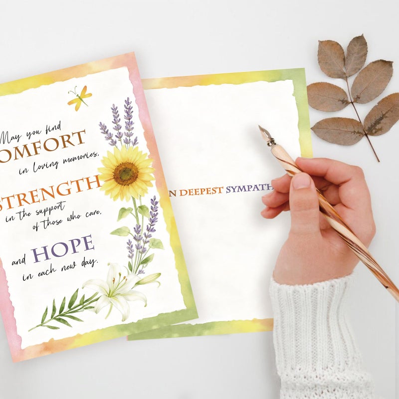 ICOOLYI Sympathy Card, Comforting Sympathy Gift for Loss of a Loved One, Hope and Strength Condolence Card - Image 4