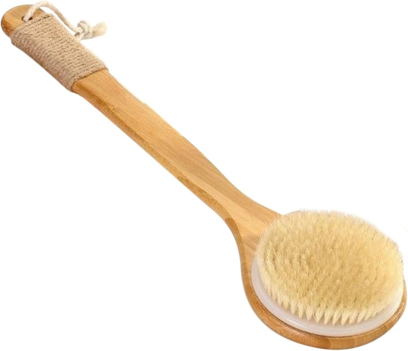 FAVOMOTO Shower Back Scrubber Brush with Long Handle Soft Bristles Bath Brush for Body and Back Exfoliating for Shower and Bath Cleaning - Image 1