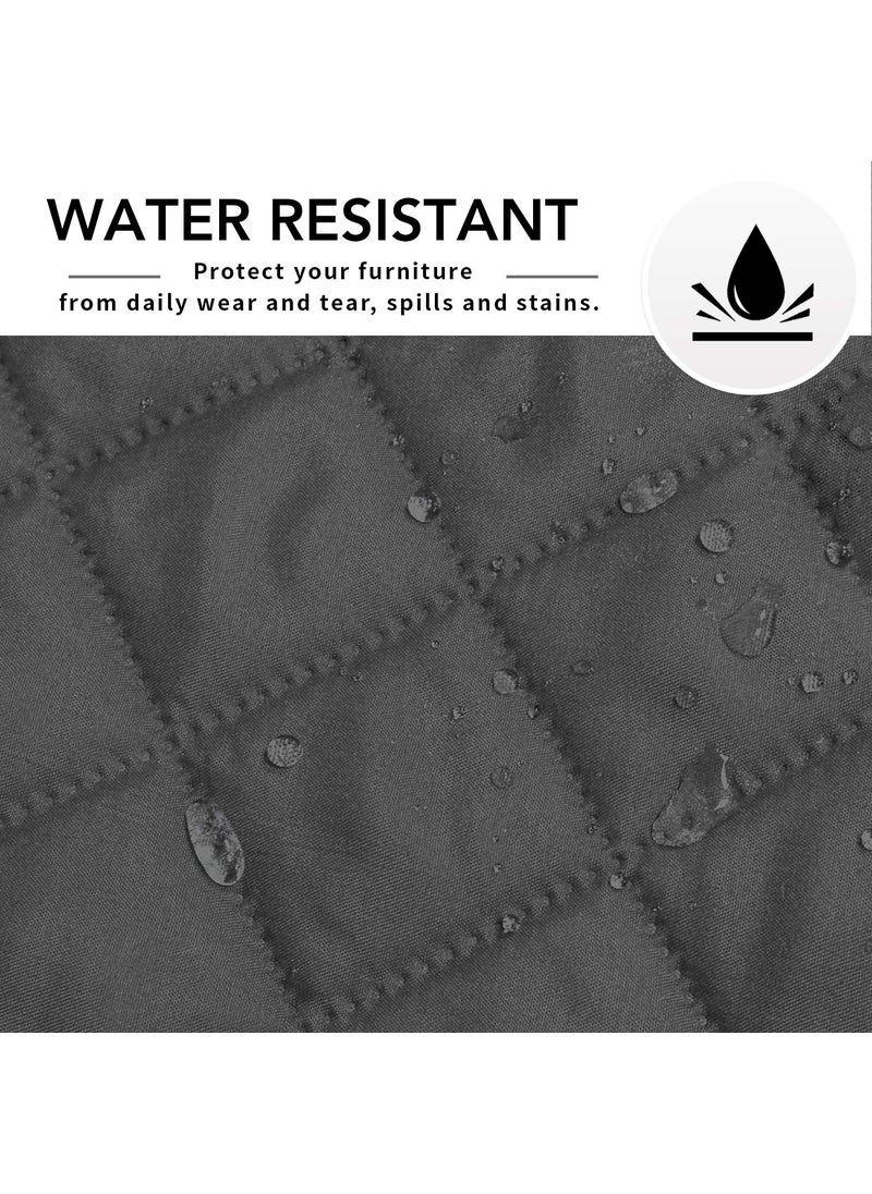 Easy-Going - Easy-Going Microfiber Geometric L Shape Sofa Slipcover Cover Sectional Couch Cover Reversible Furniture Protector Cover for Pets, Kids (X-Large, Dark Grey) - Image 1