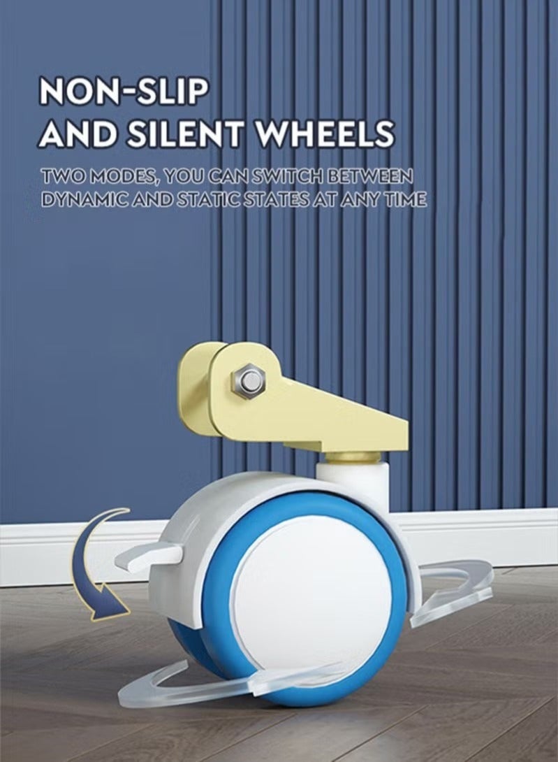 WALALLA Multifunctional Adjustable 3 Modes Solid Wood Baby Cots With Storage Space And Wheels Contains mattresses and pillow - Image 4