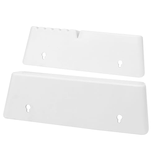 Baudelun 11 inch Tip Out Sink Tray, 2 Pack Molded Sink Front Tip-Out Trays with Mounting Screws, Pull Out Shelf Home White Organizer, White - Image 3